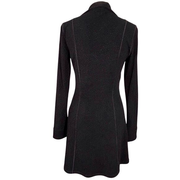 Eva Varro Barcelona Open Jacket Zippers Size Small Black Textured Pebble Knit - Picture 4 of 8